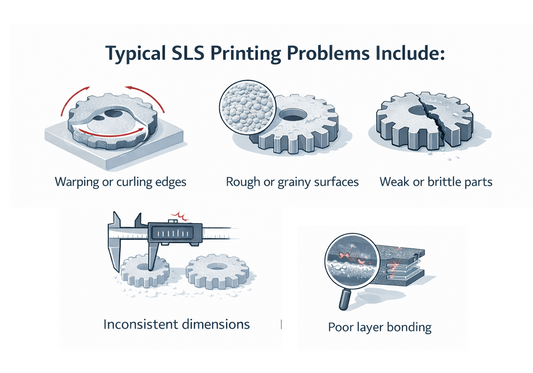 Common SLS Printing Problems – Is Material the Cause?
