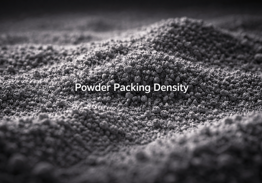 Macro photo of grey PA12 powder showing packing density in SLS 3D printing